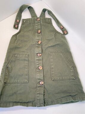 Wonder Nation Girls Denim Dress Size 5T Olive Green, Good Condition, Any Season